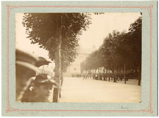 France, Epernay, view of a bike race, tricycle vintage albumen print 