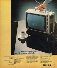 1975 PHILIPS ADVERTISING 124 ADVERTISING Portable TV