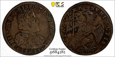 1652 Spanish Netherlands King Philip of Spain Jeton Dugn-3440 Cu PCGS XF40 BN