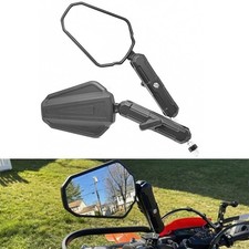 Black Motorcycle Rearview Side