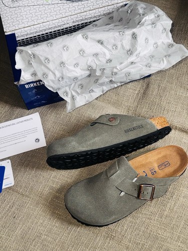 Birkenstock sabots gris homme