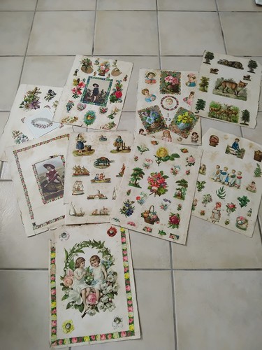 Lot pages chromo decoupis - lot,