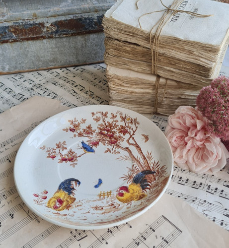Ancienne assiette digoin decor - assiette,