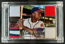 2024 Jersey Fusion Hank Aaron Quad Game Used Patch #1/25 Braves