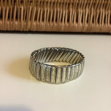 Lovely Vintage Art deco Empire Made Expanding Faux Snakeskin Bracelet 