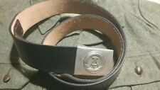 Leather belt + buckle Ex-East Germany-NVA (length 130 cm)?5a.