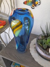 Vase Multicolore En Verre De