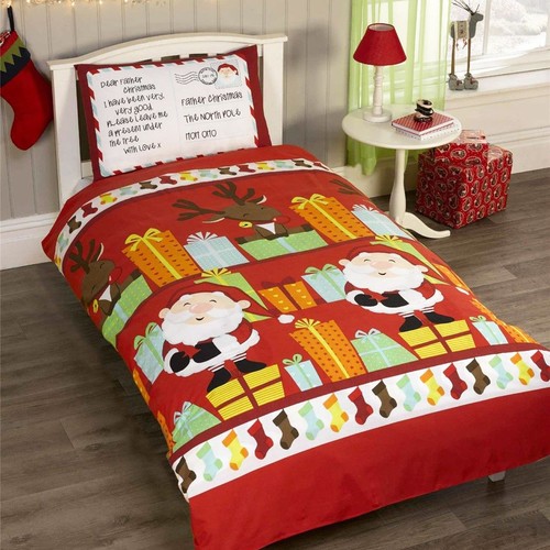 Housse couette santa list - de, santa's