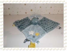 ⑨ Doudou Semi  Plat Dragon  Gris Bleu Etoiles  Victor et Lucien Noukies Noukie's