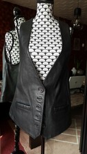 Veste sans manche en cuir