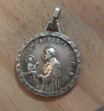 Ancient Religious Medal St Albert Ypres Belgium 