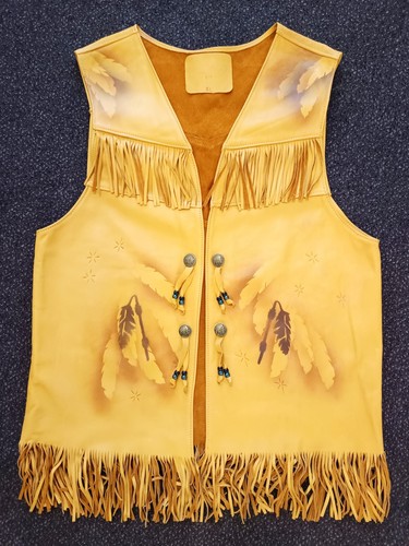 Gilet franges cuir - en,