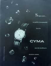 advertising Swiss Cyma Watch 1960s A 4668