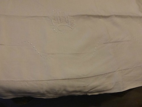 Ancien grand drap lit - ancien, de