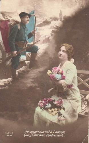 Carte postal guerre - carte,