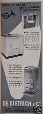 ADVERTISEMENT 1953 BY DIETRICH & Cie CUISINIÈRES STOVES BOILERS - ADVERTISING