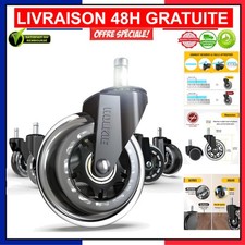 Lot de 5 Roulettes Caoutchouc