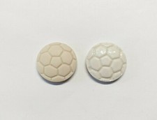 2 Antique White Flat Beans FOOTBALL BALLS MEDIUM PERRIN * 77