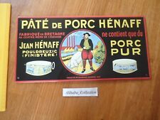 TOLE PLATE metal PATé PORC HENAFF Hénaff BRETAGNE 40 * 20 cm