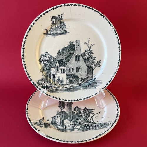 Assiettes anciennes creil - assiettes,