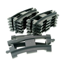 12x LEGO Duplo Rails New-Dark Grey Curved Curve Railroad 4211015 6378