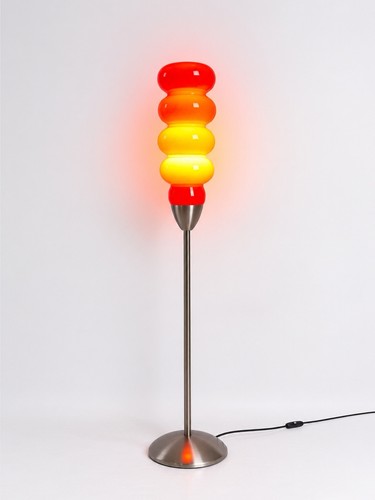 Lampadaire métal orange - , et