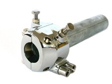 Gasgriff Throttle Twist Grip Gas Rotating Handle f. Twins m. Doppelzug Ø22mm