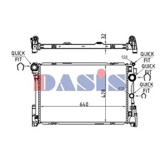 AKS DASIS Radiateur À Eau