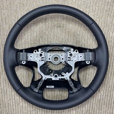 Toyota Land Cruiser Prado 150 OEM Genuine Leather Steering Wheel Black Japan