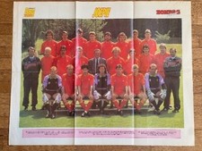 BELGIQUE BELGIUM equipe WC ITALIA 90 POSTER PLAN football foot no panini album