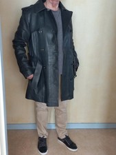 Trench coat femme en cuir