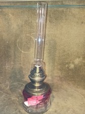 Lampe à pétrole verre ROSE