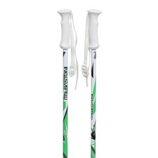 Bâtons de ski alpin neufs italbastoni blanc/vert la paire