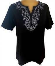 TEE SHIRT MANCHES COURTES NOIR