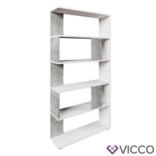 Vicco Cloison composée de 5 compartiments étagère à livres Blanc Béton