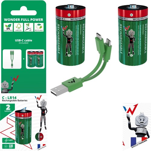 Piles rechargeables via - 2,