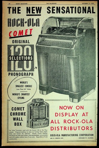 Rock ola comet juke box - rock,