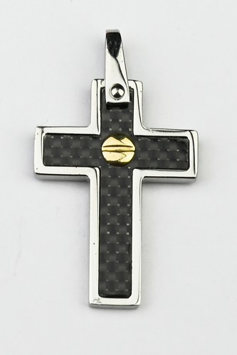 Croix acier laque - or,