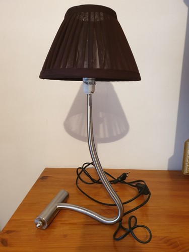 Lampe pied original - , chromée