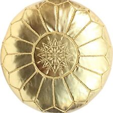 pouffe en cuire véritable