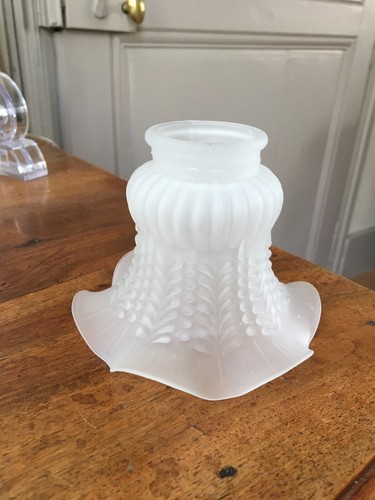 Abat jour tulipe opaline - "abat-jour,