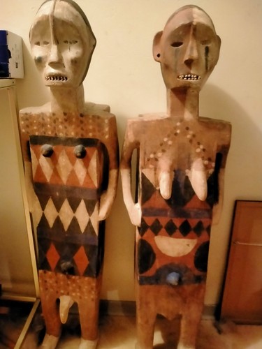 Statues bois art déco