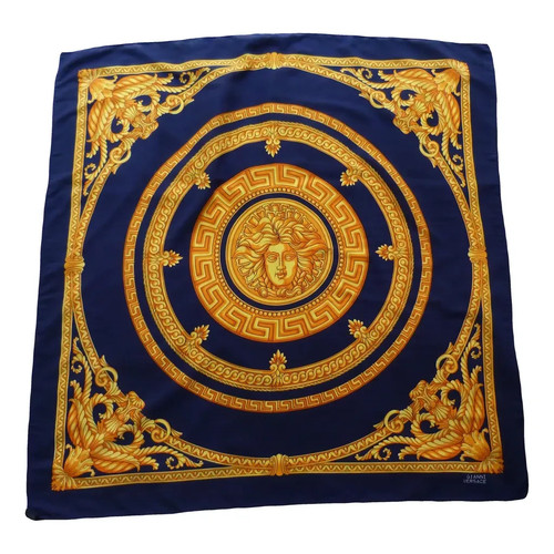 Grand foulard soie vintage - en,