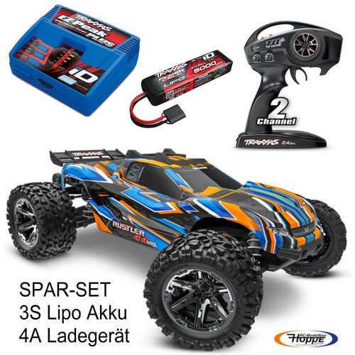 Traxxas rustler 4x4 vxl orange - traxxas,