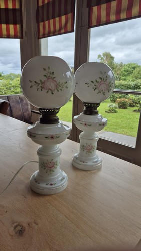 Ancienne paire lampes à - ancienne, de