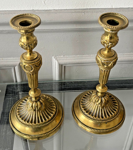 Paire flambeaux laiton - flambeaux,