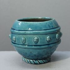 Vase circa 1930 crackled turquoise Bonifas Primavera Asch Radegonde style