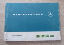 Mercedes Unimog 404 Owners Manual English