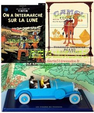 Tintin voiture n°05 Lincoln Torpédo - Cigares du pharaon+ Kdo 1 affiche au choix