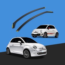 FIAT 500 or FIAT ABARTH 2007-Up 3 Door Hatchback Wind Deflectors 2pc Tinted